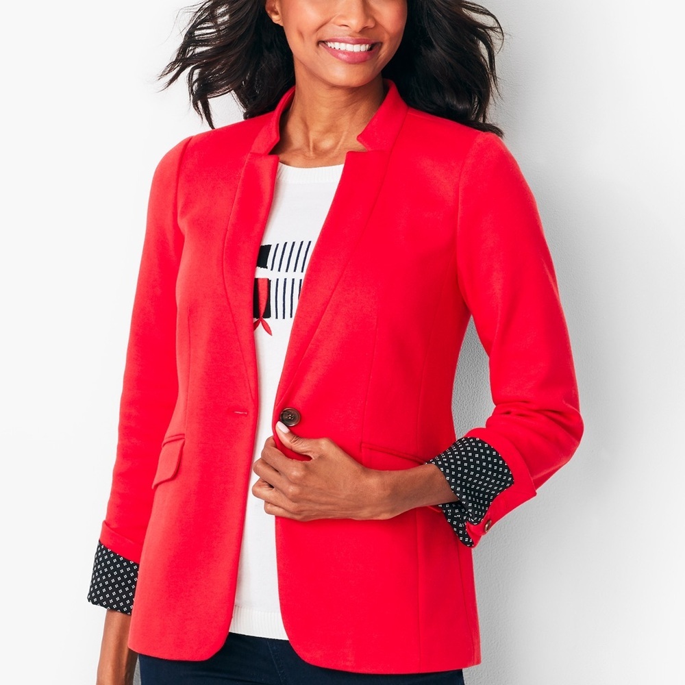 Talbots Aberdeen Vibrant Red Blazer